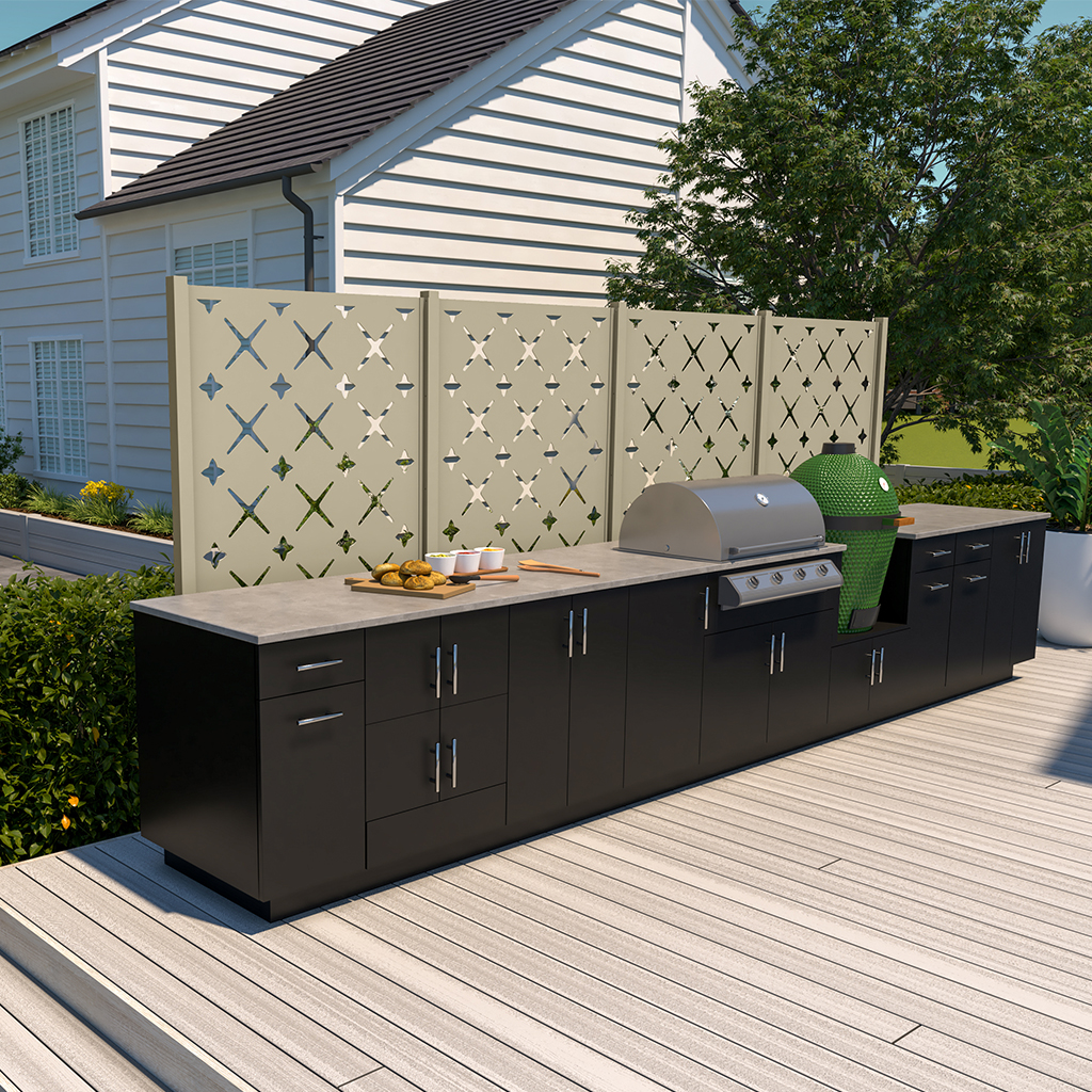 6' High x 14' 10" Wide Four Panel Trex Privacy Screen Kit