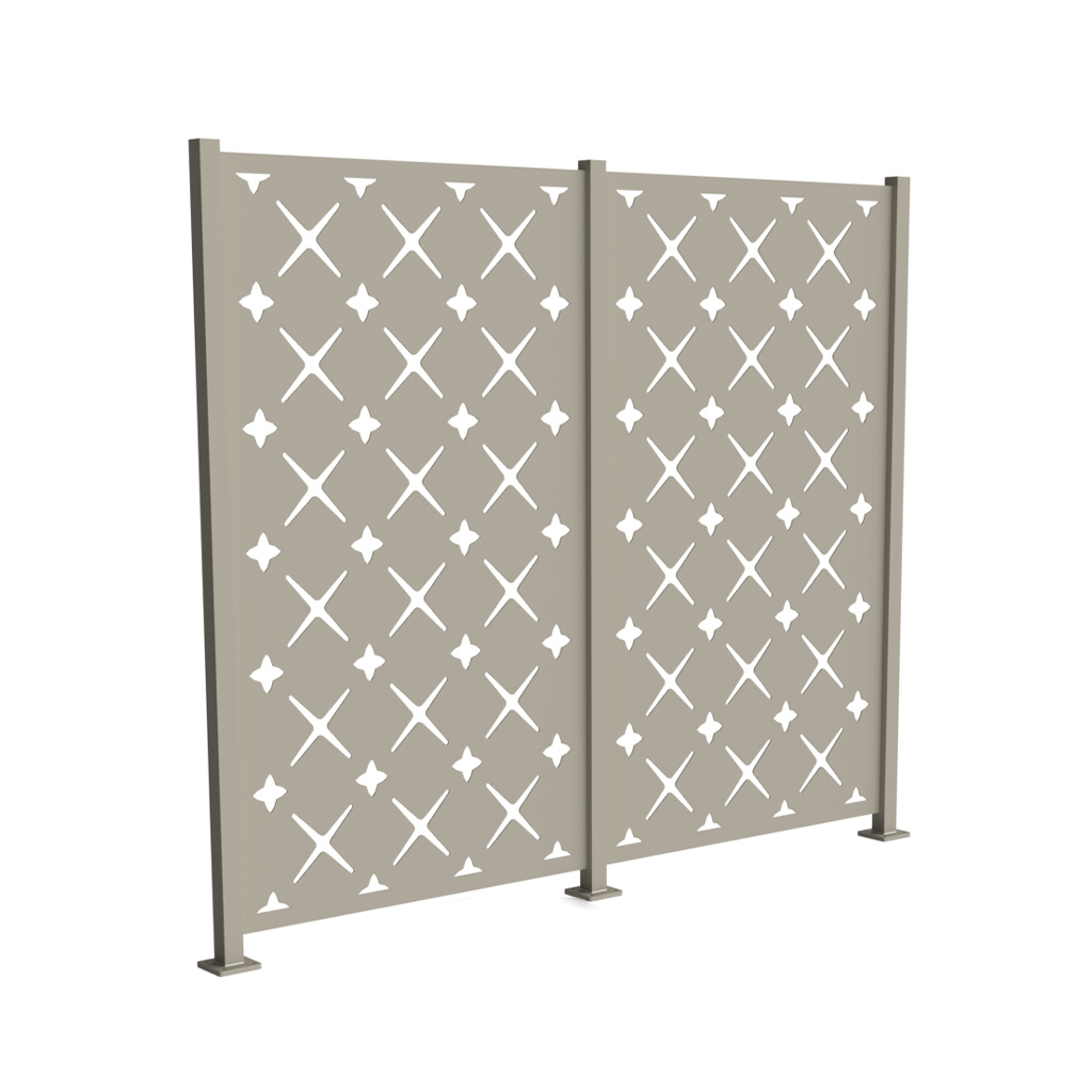 6' High x 7' 6" Wide Two Panel Trex Privacy Screen Kit