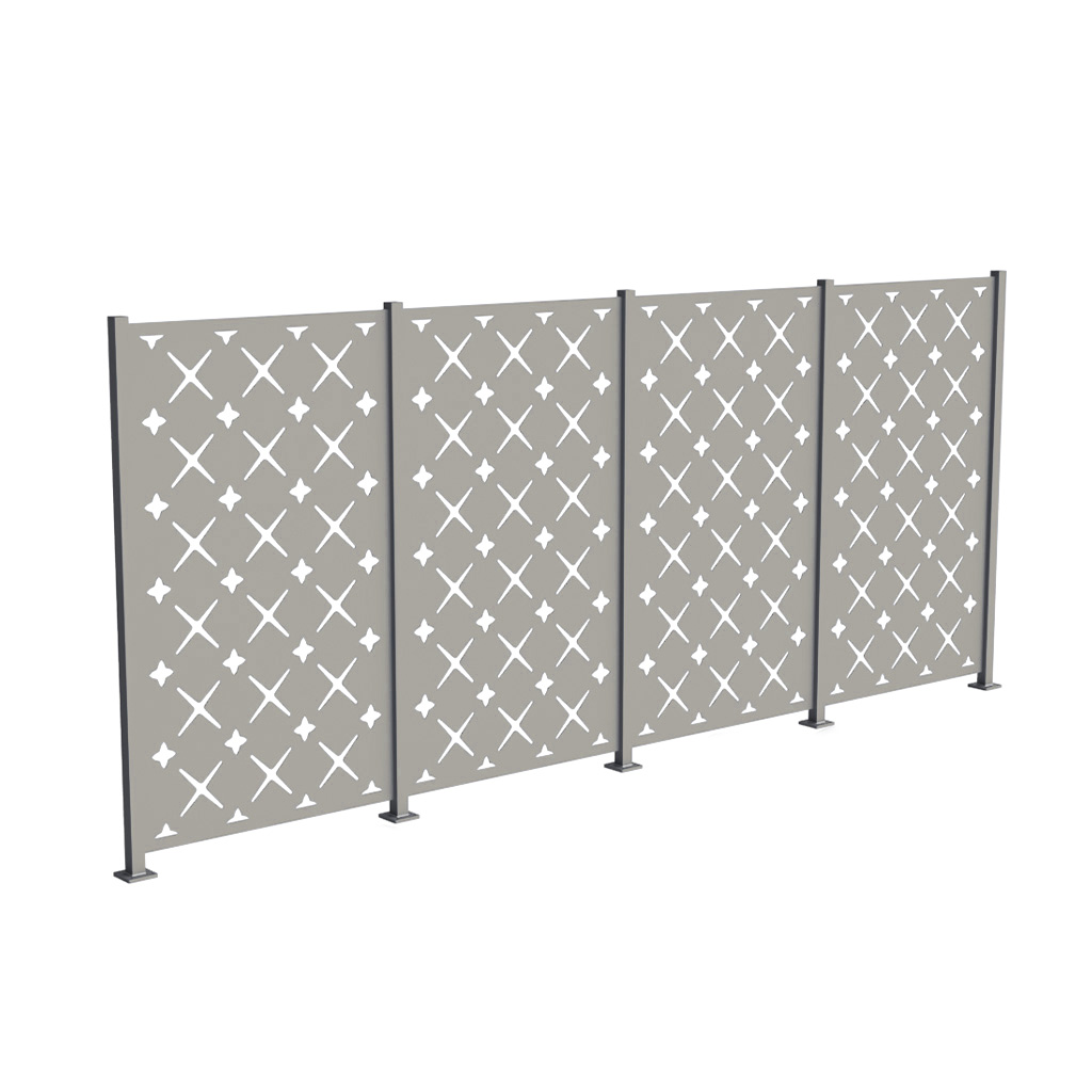 6' High x 14' 10" Wide Four Panel Trex Privacy Screen Kit