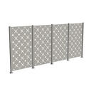 6' High x 14' 10" Wide Four Panel Trex Privacy Screen Kit
