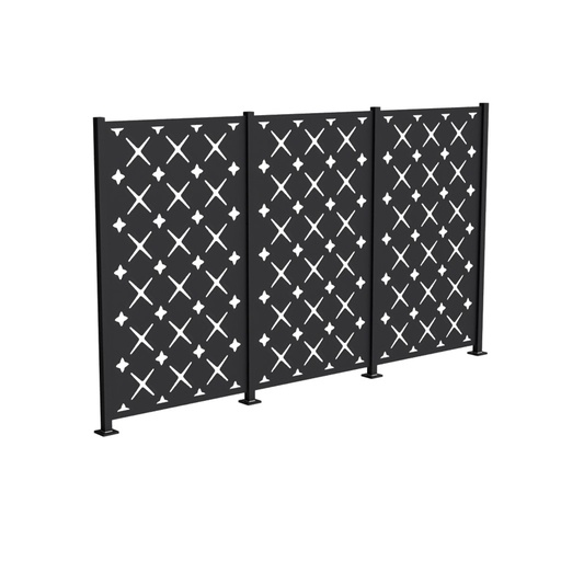 6' High x 11' 2" Wide Three Panel Trex Privacy Screen Kit