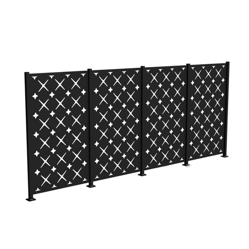 6' High x 14' 10" Wide Four Panel Trex Privacy Screen Kit